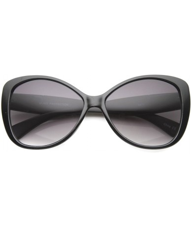 Butterfly Women's Oversize Wide Temple Textured Detail Butterfly Sunglasses 58mm - Black-black / Lavender - CT126OMVRE7 $8.34