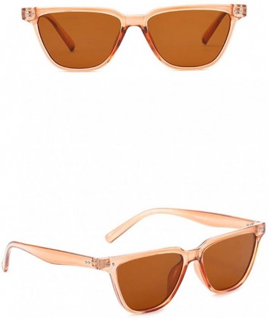 Rectangular Women Vintage Sunglasses-Retro Big Frame UV400 Eyewear Fashion Ladies - B - CD18OZ5ASN8 $10.53