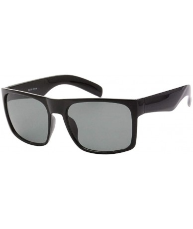 Square Polarized Retro Racer Polarized Collection"Mile-High" - Black - CH18ODNO9CU $11.23