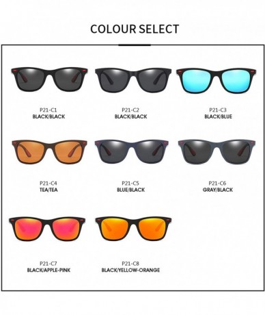 Square Classic Polarized Sunglasses Men Women Design Driving Square Frame Sun Glasses Goggle UV400 Gafas De Sol - C9 - CH1985...