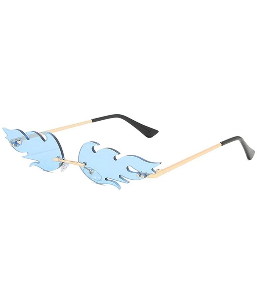 Oversized 2PSC Flame Glasses Men Women Retro Fashion Glasses Sunglasses Flame Wave Glasses Fire Shape Glasses Eyewear Party -...
