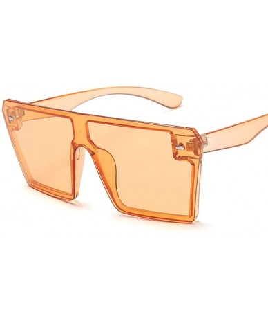 Square Colorful Sunglasses Personality Driving - Orange - CI190MYZ46C $45.62