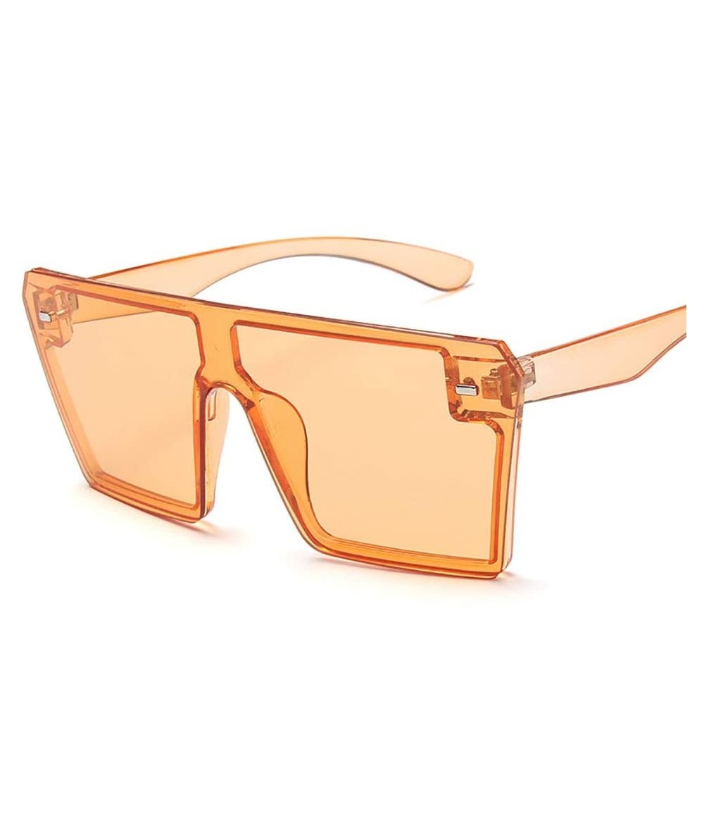 Square Colorful Sunglasses Personality Driving - Orange - CI190MYZ46C $45.62