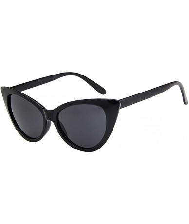 Cat Eye Large Retro Sexy Cat Eye Shape Sunglasses Unisex Black-rimmed Glasses for Men Women - One Piece - D - CW196TXI4O5 $6.73