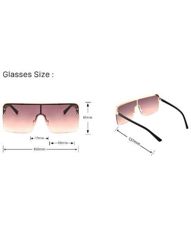 Oversized Fashion Oversized Sunglasses Designer Gradient - Orange - CU18UO7HLKX $24.21