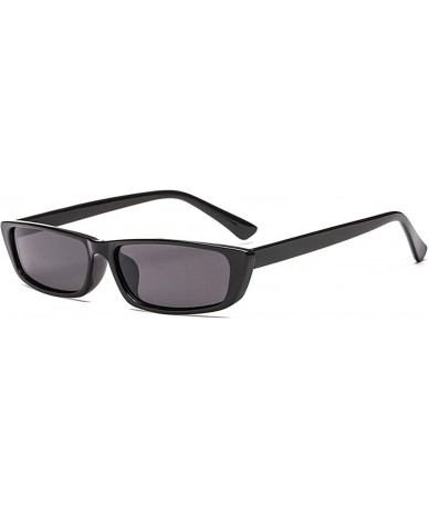 Rectangular Polarized Sunglasses Rectangle Protection Activities - Black Gray - CR18TQKD3TI $14.28