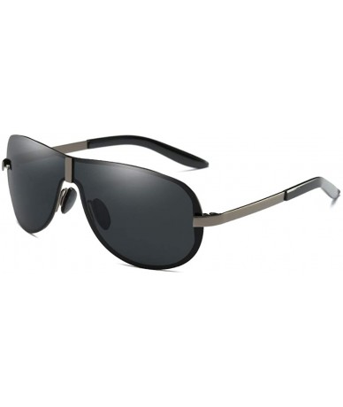 Oversized Men Women Trendy Polarized Vintage Retro Sunglasses with Oversized Frame for Sport Driving - CN18YYUXMIR $32.38