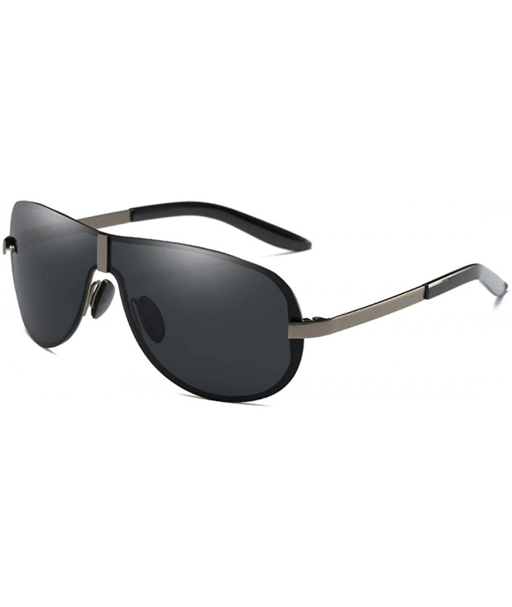 Oversized Men Women Trendy Polarized Vintage Retro Sunglasses with Oversized Frame for Sport Driving - CN18YYUXMIR $12.01