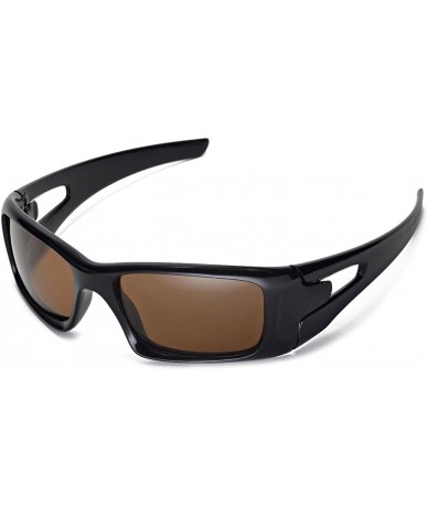 Sport Replacement Lenses for Oakley Crankcase Sunglasses - Multiple Options Available - Brown - Polarized - CA126P73KTL $13.54