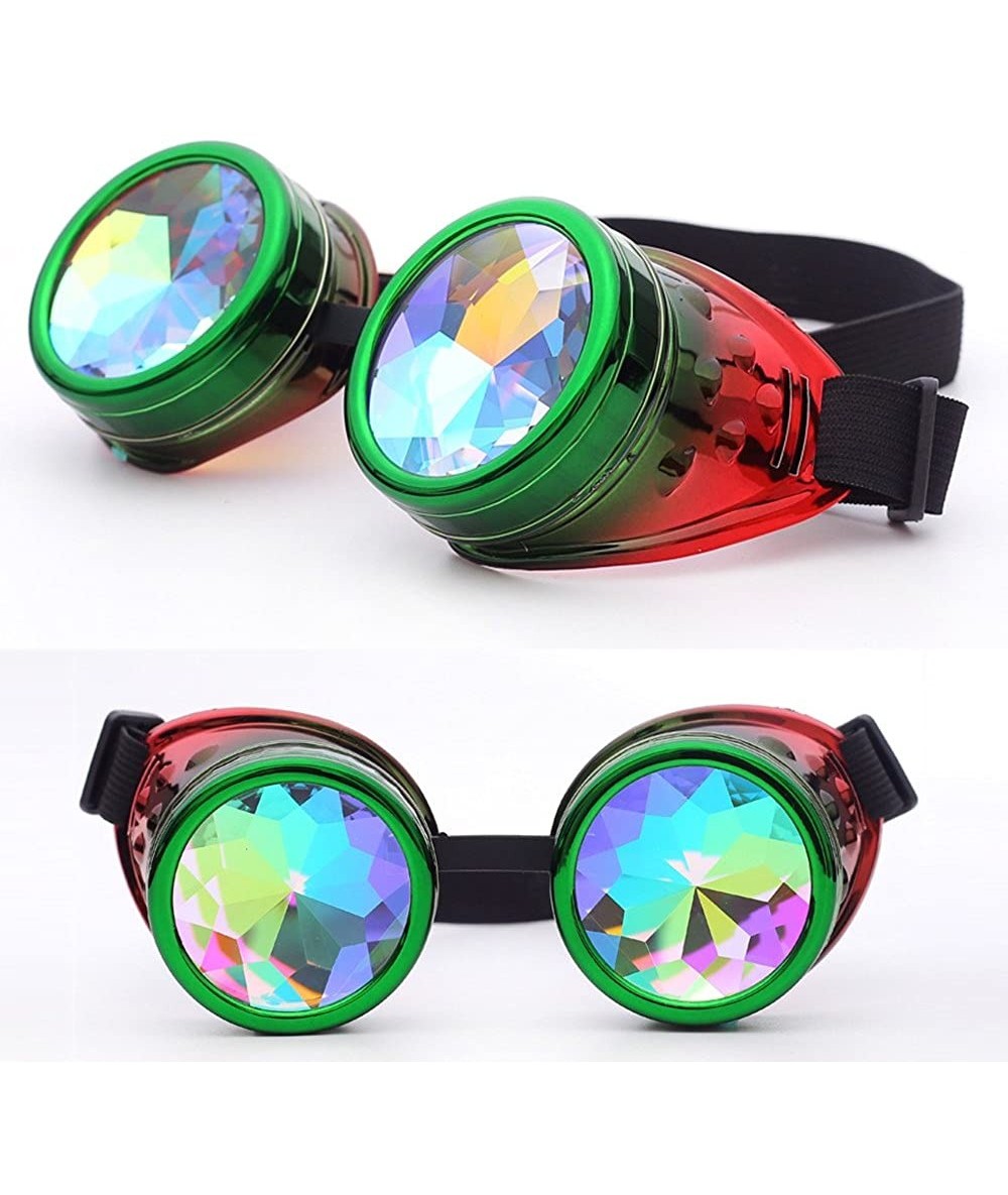 Goggle Steampunk Goggles Colorful Glasses Rave Festival Party Sunglasses Diffracted Lens Cool Stuff - E - CW18UK7O29M $10.47
