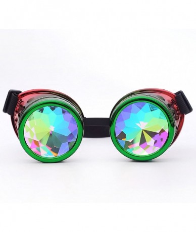 Goggle Steampunk Goggles Colorful Glasses Rave Festival Party Sunglasses Diffracted Lens Cool Stuff - E - CW18UK7O29M $10.47
