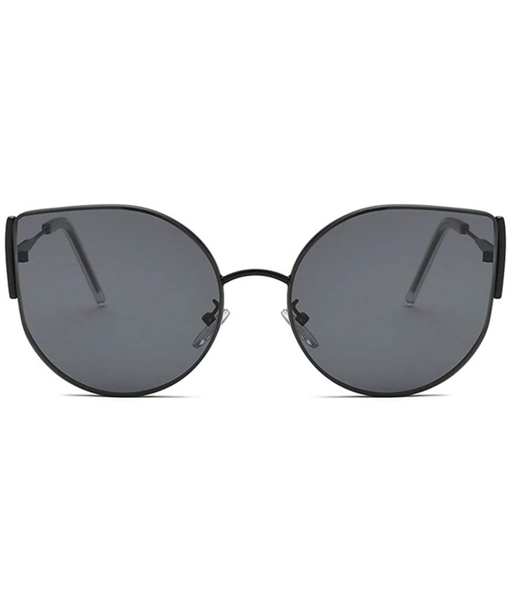 Square Fashion Men Women Cateye Frameless Irregular Shape Sunglasses Vintage Sunglasses - Black - C218TELCCS5 $11.07