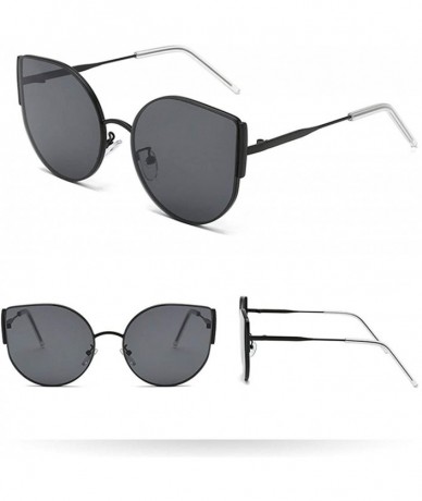 Square Fashion Men Women Cateye Frameless Irregular Shape Sunglasses Vintage Sunglasses - Black - C218TELCCS5 $11.07
