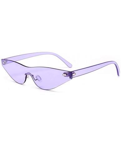 Sport Cat's Eye Narrow Frame Sunglasses Trendy Street Photographs Cool Small Sunglasses - C2 Purple Tablets - CD18W54KW2Q $21.19