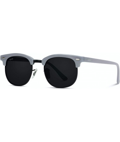 Wayfarer Classic Half Frame Polarized Semi-Rimless Rimmed Sunglasses - Space Grey Frame / Black Lens - CT12EF9TTW3 $22.49