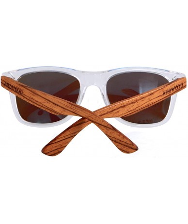 Sport Wood Sunglasses Polarized for Men Women Uv Protection Wooden Bamboo Frame Mirrored Sun Glasses SERRA - C318IGRXIOR $15.40