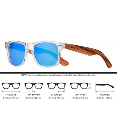 Sport Wood Sunglasses Polarized for Men Women Uv Protection Wooden Bamboo Frame Mirrored Sun Glasses SERRA - C318IGRXIOR $15.40