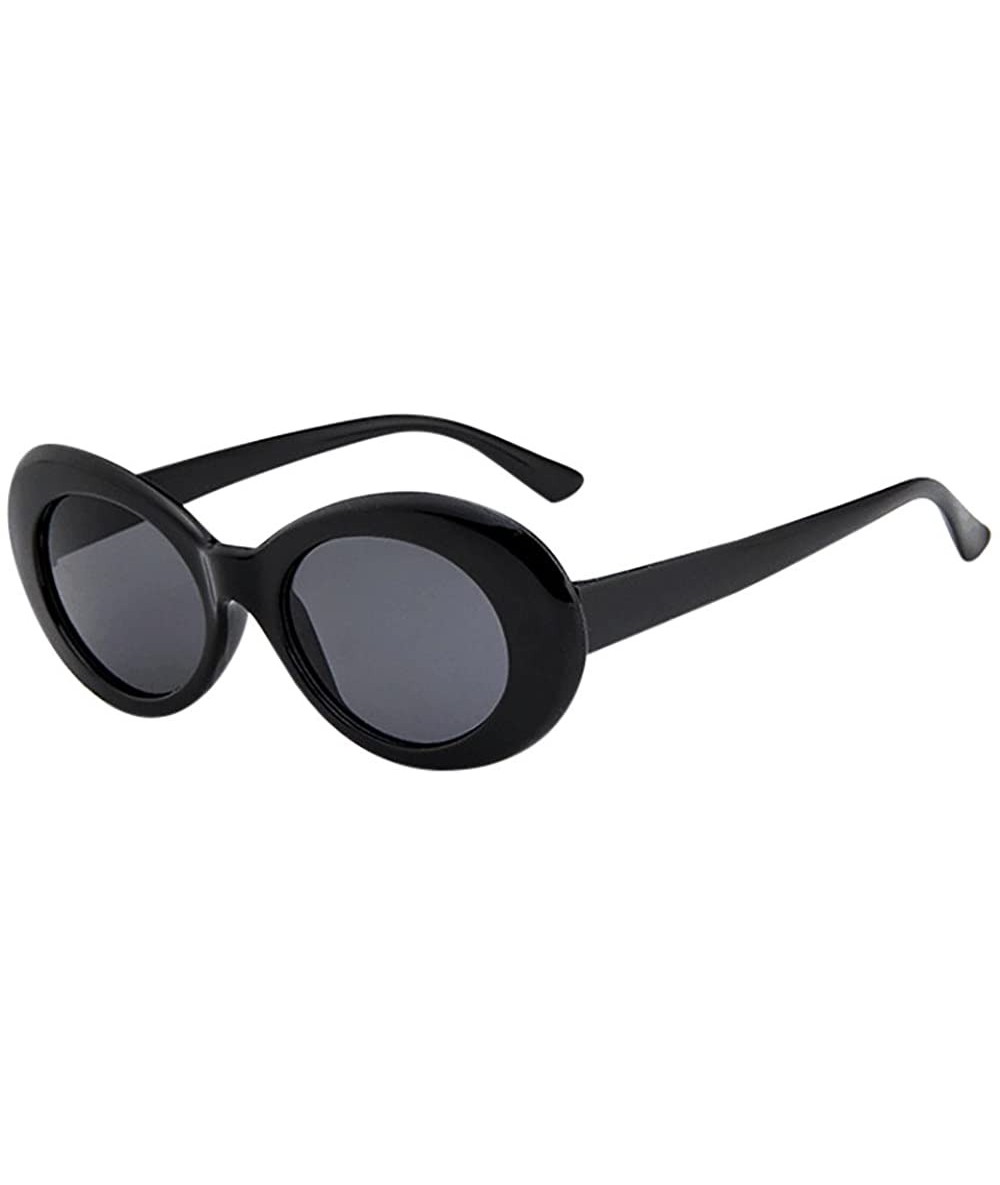 Oversized Sunglasses for Men Women Vintage Sunglasses Rapper Oval Sunglasses Retro Glasses Eyewear Hippie - I - CE18QMXS57T $...