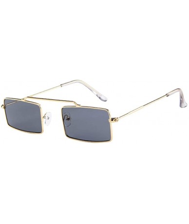 Wrap Women Men Vintage Retro Small Frame Glasses-Unisex Sunglasses Eyewear - D - CK18Q2LNO5X $9.17