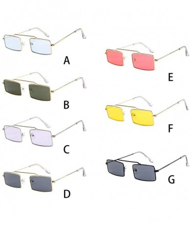 Wrap Women Men Vintage Retro Small Frame Glasses-Unisex Sunglasses Eyewear - D - CK18Q2LNO5X $9.17