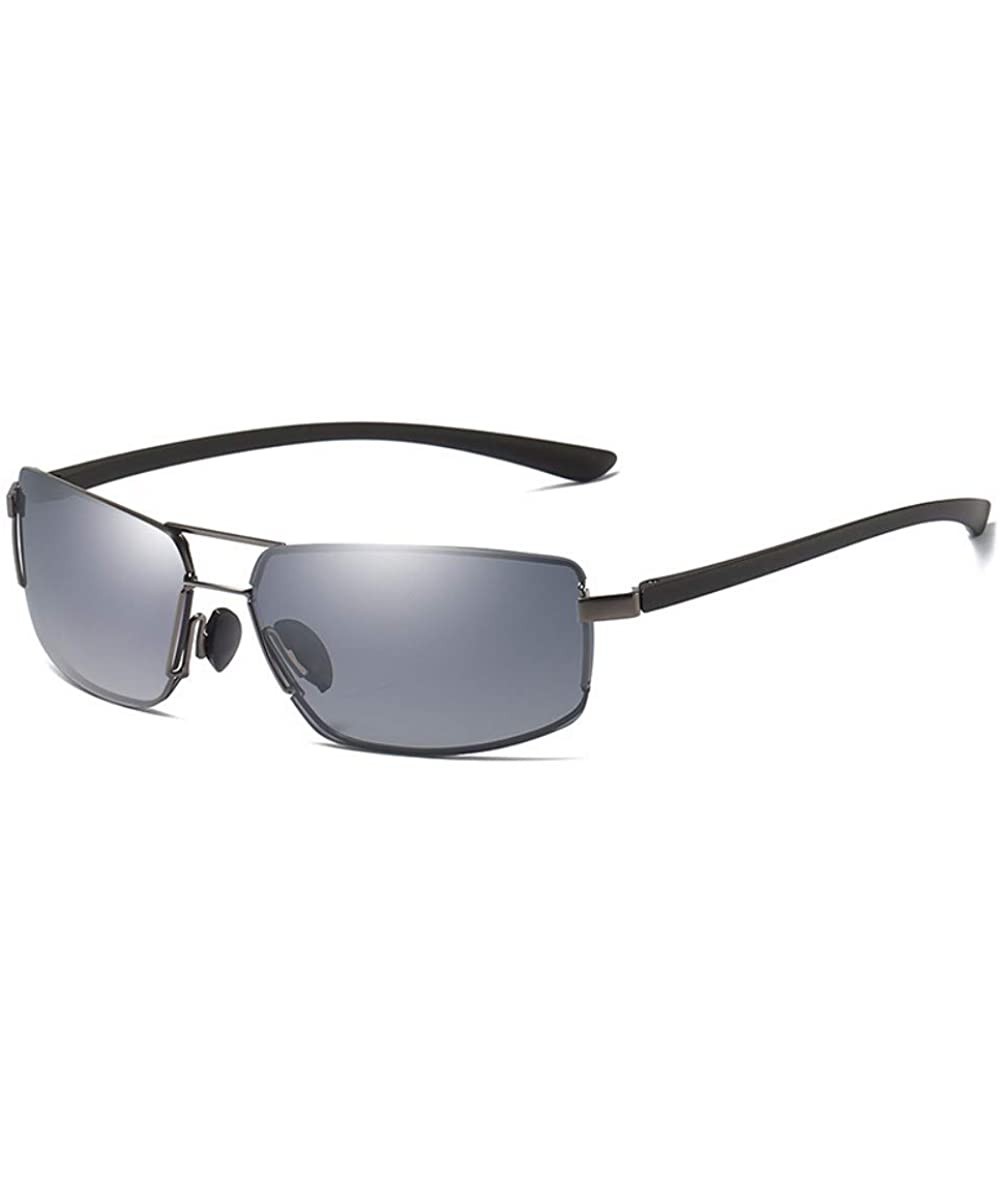 Square Men's Sunglasses Sunglasses Frameless Square Sunglasses Anti-Ultraviolet Glasses - C - CN18QS0E334 $44.17