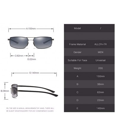 Square Men's Sunglasses Sunglasses Frameless Square Sunglasses Anti-Ultraviolet Glasses - C - CN18QS0E334 $82.83