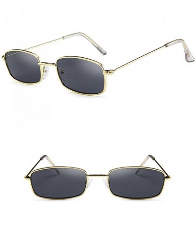 Wrap Glasses- Vintage Women Man Square Shades Small Rectangular Frame Sunglasses - 6192e - CL18RS5WAMS $21.51