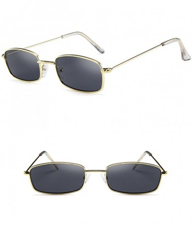 Wrap Glasses- Vintage Women Man Square Shades Small Rectangular Frame Sunglasses - 6192e - CL18RS5WAMS $8.50