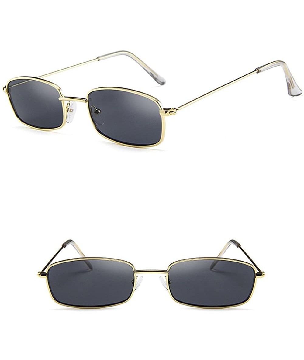 Wrap Glasses- Vintage Women Man Square Shades Small Rectangular Frame Sunglasses - 6192e - CL18RS5WAMS $8.50