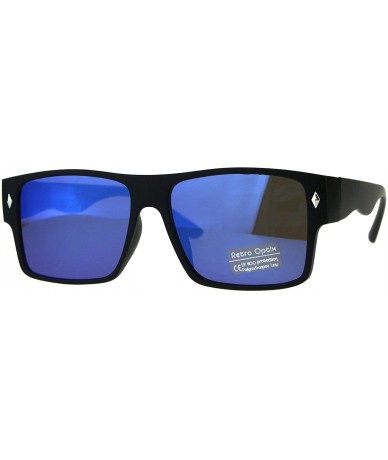 Rectangular Mens Rectangular Fashion Sunglasses Matte Black Light Frame UV 400 - Matte Black - CM18EWC353Q $22.01