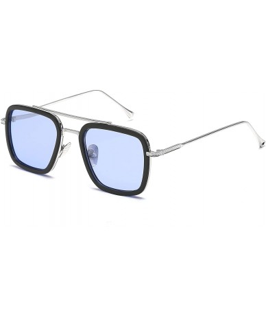 Square Retro Sunglasses Square Downey Gradient - C2 Spider Man Same Color - CV18W6AYCOL $32.66
