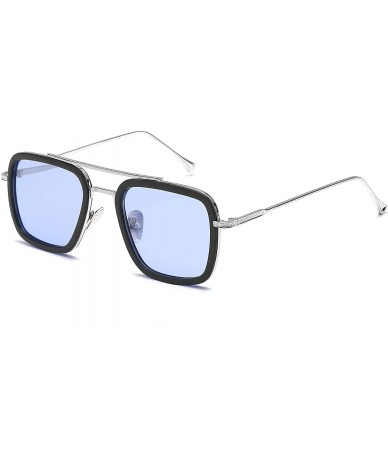 Square Retro Sunglasses Square Downey Gradient - C2 Spider Man Same Color - CV18W6AYCOL $15.66