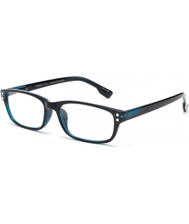 Oversized Slim Thick Squared Style Celebrity Fashionista Pattern Temple Reading Glasses by IG - Blue - CO11PTMQTF1 $17.35