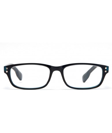 Oversized Slim Thick Squared Style Celebrity Fashionista Pattern Temple Reading Glasses by IG - Blue - CO11PTMQTF1 $8.44
