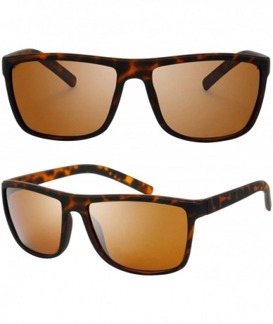 Rectangular Polarized Sunglasses for Driving Fishing Mens Sunglasses Rectangular Vintage Sun Glasses For Men Women - C118UZO9...