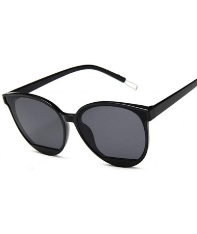 Cat Eye Classic Sunglasses Vintage Plastic Glasses - Black Silver - C2199EI5YQ6 $17.68