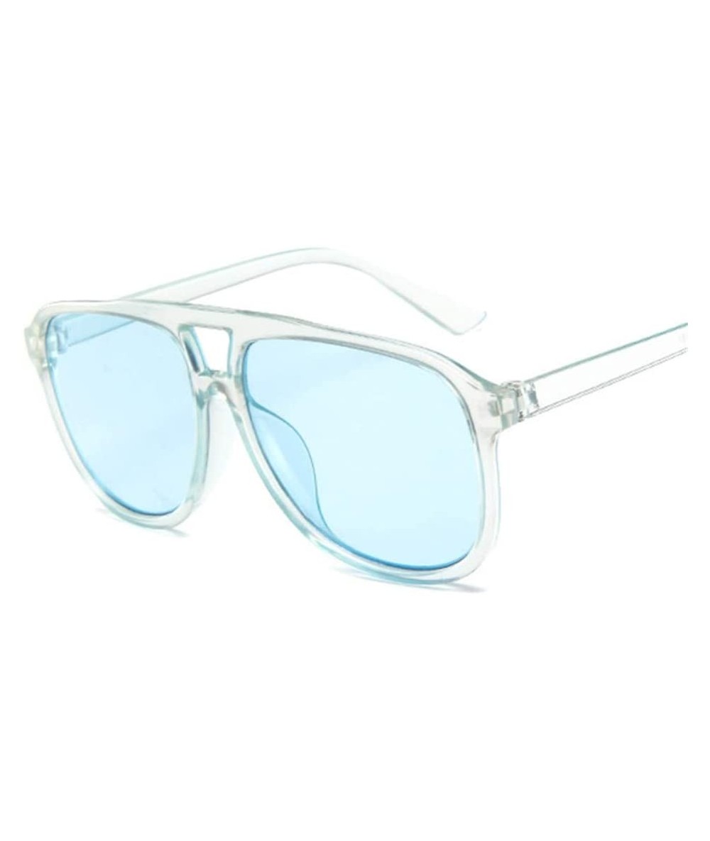Square Vintage Oversized Square Sunglasses Women Retro Sunglass Rectangle Sun Glasses Female Candy Color Eyewears - 2 - CT18R...
