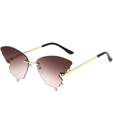 Goggle Sunglasses for Women and Men - Gradient Butterfly Shape Ladies Shades UV Protection Sun Glasses - D - CB190DWYORA $21.34