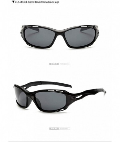 Sport Men Polarized Sunglasses Sports Sun Glasses Driving Mirror Eyewear Male Accessories - Sand Black - C6199QDI6OT $7.86
