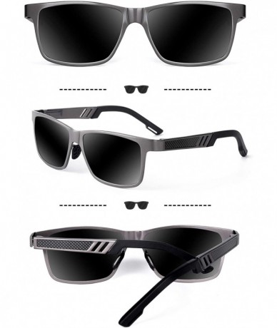 Sport Polarized Sunglasses Men Lightweight Outdoors - B Black/Gun - C118Q4TA32U $14.47