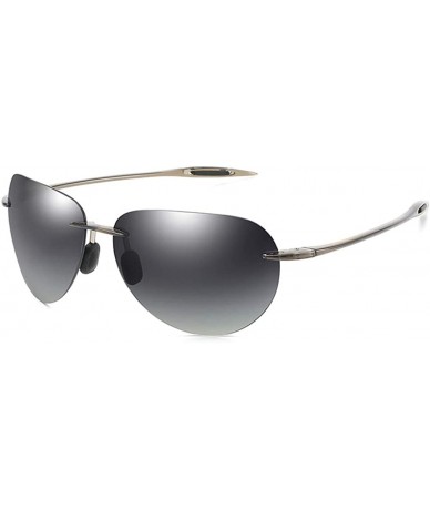 Rimless Classic Pilot Sunglasses For Men Women Retro Rimless Sunglasses metal Sunglasses Driving Sport sunglasses - 2 - CH198...