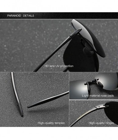 Rimless Classic Pilot Sunglasses For Men Women Retro Rimless Sunglasses metal Sunglasses Driving Sport sunglasses - 2 - CH198...