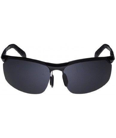Sport 2015 Men's Aviation Aluminum Magnesium Alloy Polarizer Outdoor Cycling Sunglasses - Black & Grey - CT11ZEKH2K9 $35.47