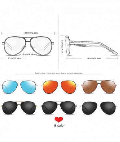 Square Aluminum Magnesium Men's Sunglasses Men Polarized Coating Mirror Glasses Oculos Male Eyewear Accessories For - CB1984A...