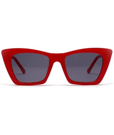 Cat Eye Fashion Luxury Cat Eye Sunglasses Women Brand Designer Yellow AS PICTURE - Red Gray - C118XE9HOXX $17.21