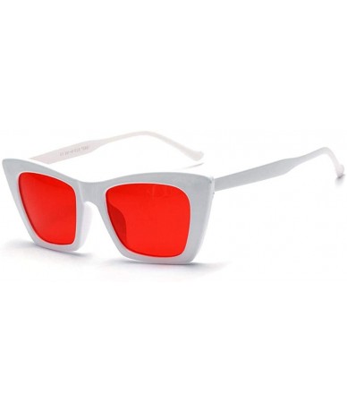 Cat Eye Fashion Luxury Cat Eye Sunglasses Women Brand Designer Yellow AS PICTURE - Red Gray - C118XE9HOXX $6.80