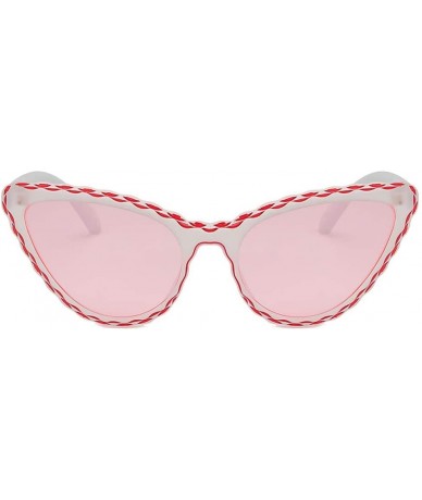 Cat Eye Fashion Sunglasses Integrated Protection - C - CX18QA0KH6W $20.22