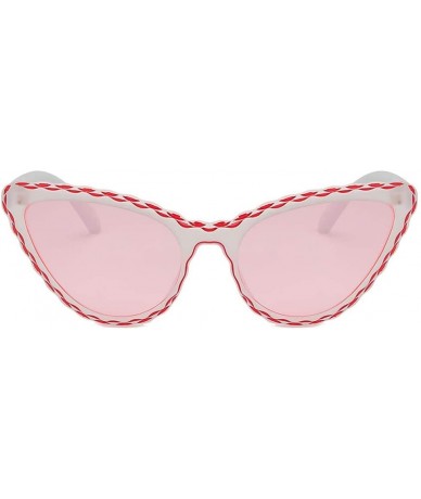 Cat Eye Fashion Sunglasses Integrated Protection - C - CX18QA0KH6W $10.61