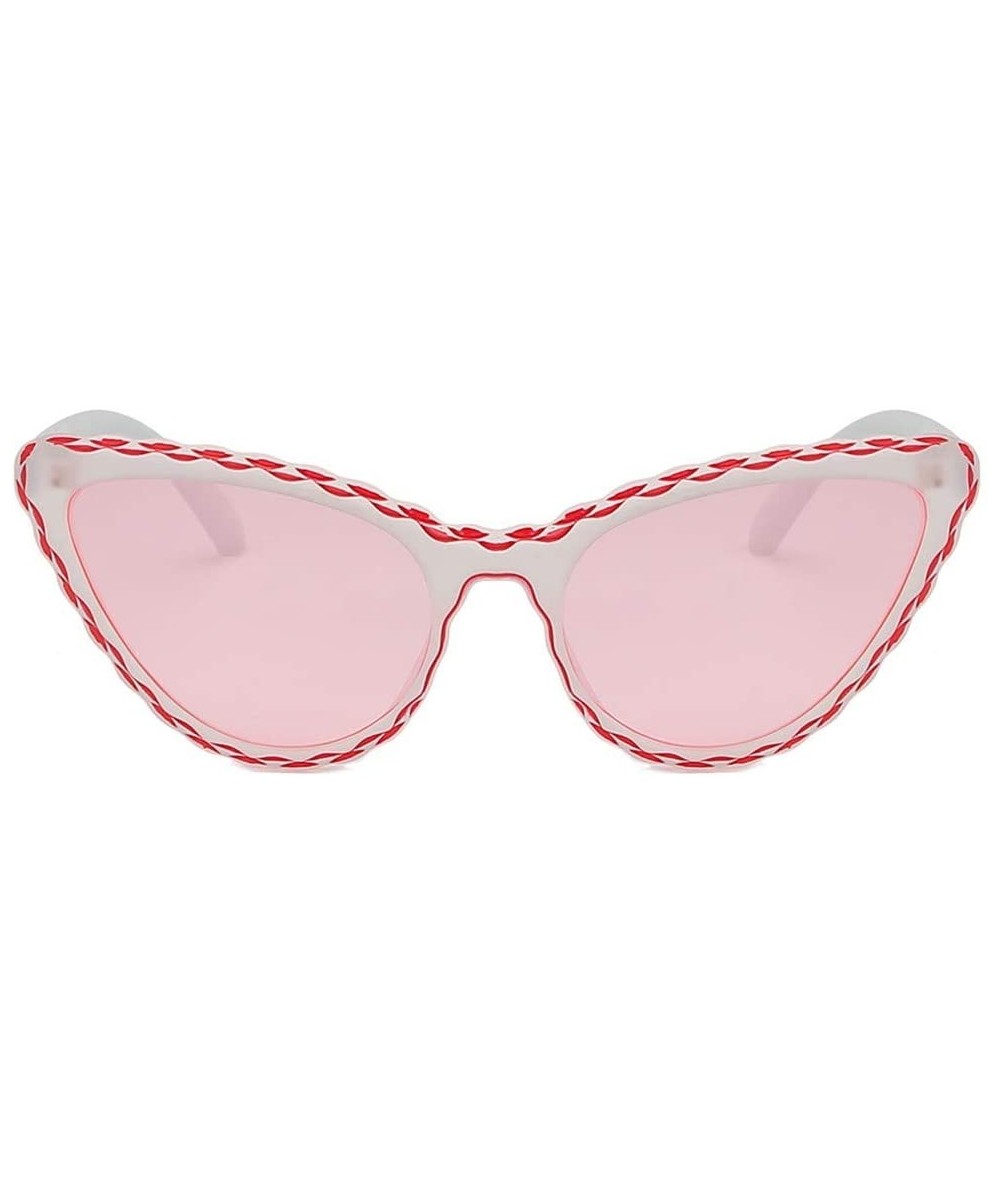 Cat Eye Fashion Sunglasses Integrated Protection - C - CX18QA0KH6W $10.61