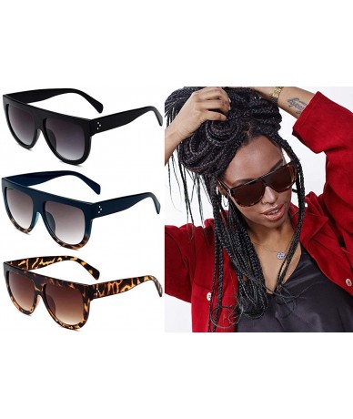 Wayfarer Women's Fashion Flat Top Super Future Sunglasses Retro Vintage Shades - CF1252TJSCL $13.40